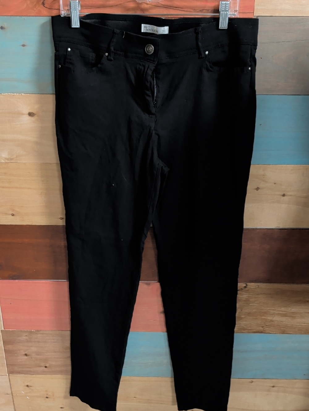 89th & Madison Black Straight Leg Pants